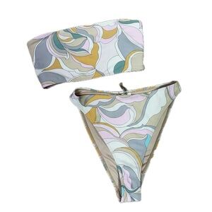 BNWT Forever 21 Colorful Abstract Bikini Set